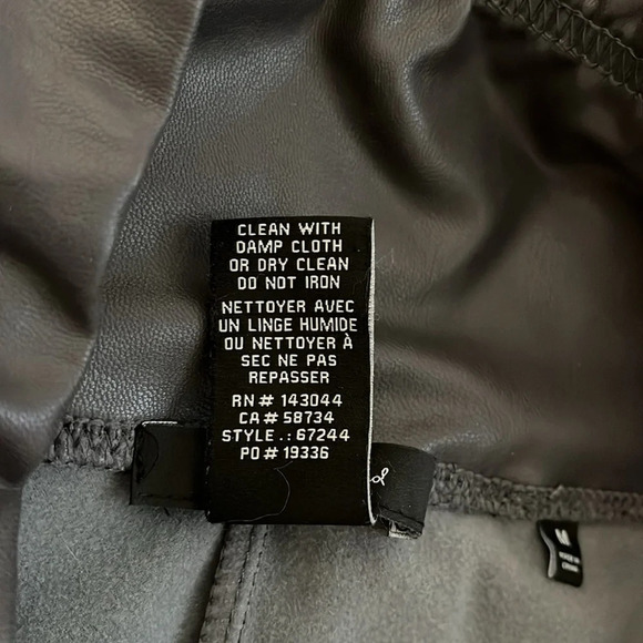 7 For All Mankind Faux Leather Leggings Grey NWOT, Size M - Picture 6 of 8